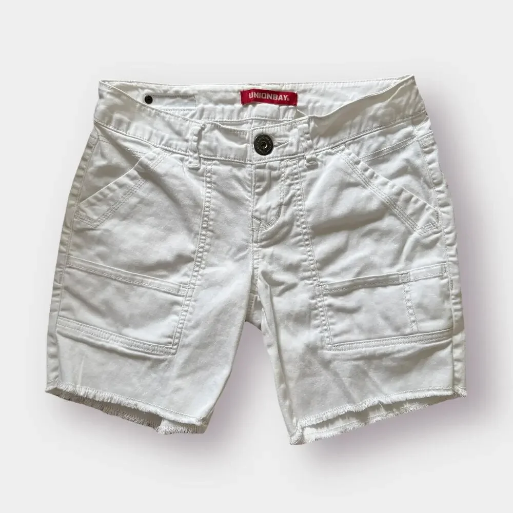 Y2K Unionbay White Long Shorts‎